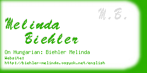 melinda biehler business card